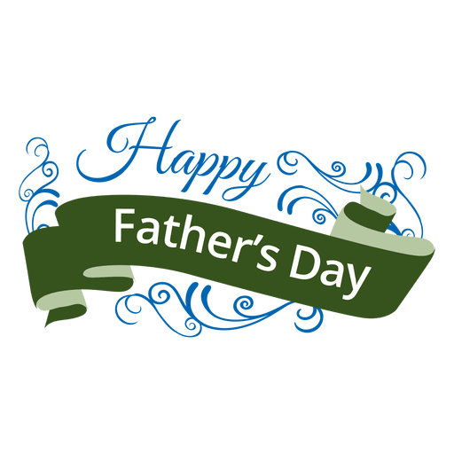 Father's day ribbon badge PNG Design