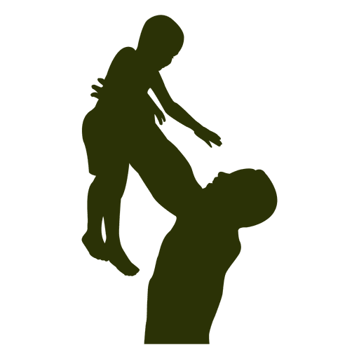 Vater spielt Sohn Silhouette 1 PNG-Design