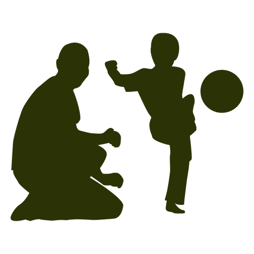Download Father and son playing football - Transparent PNG & SVG vector file