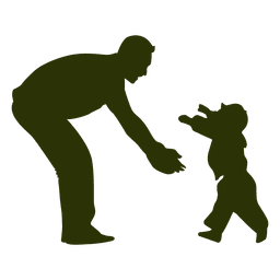 Vater Sohn Silhouette PNG-Design