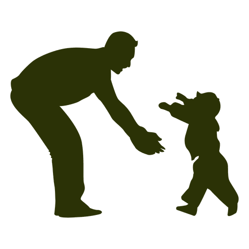 Father son silhouette - Transparent PNG & SVG vector file