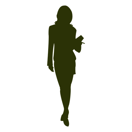 Female assistant silhouette 1 - Transparent PNG & SVG vector file