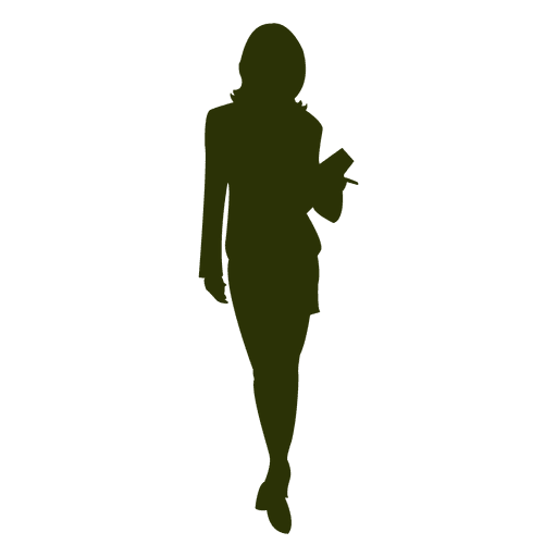 Weibliche assistent silhouette 1 PNG-Design