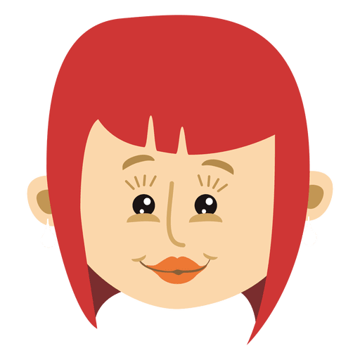 Female cartoon head 1 PNG Design
