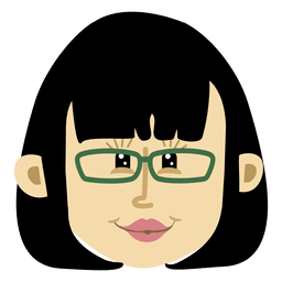 Female cartoon head character 2 PNG Design
