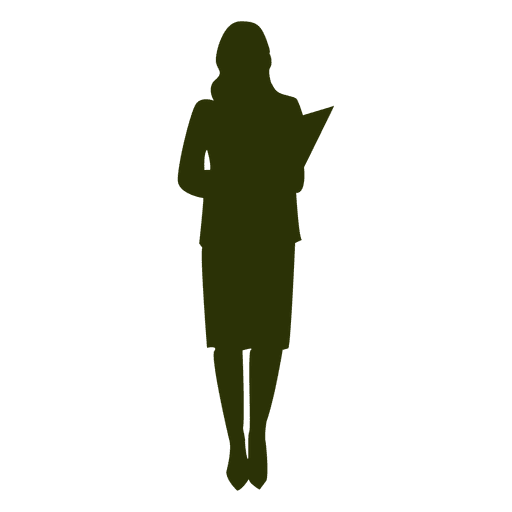 Female executive silhouette 3 PNG Design