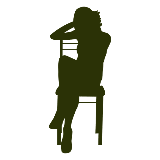 Download Female executive sitting silhouette - Transparent PNG ...