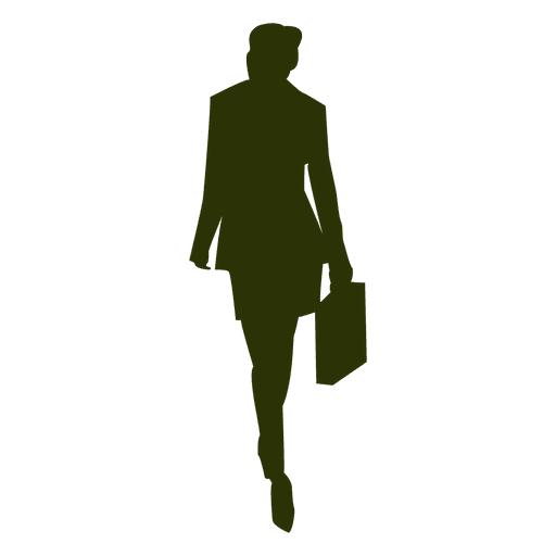 Female executive walking silhouette PNG Design