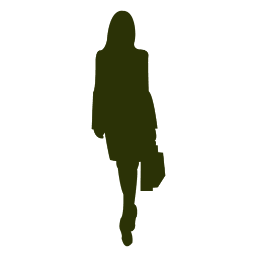 Ejecutiva mujer caminando silueta 1