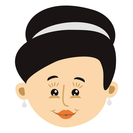 Weiblicher Kopf Cartoon PNG-Design