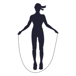 Silhueta feminina de pular corda Desenho PNG