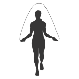 Female rope jumping silhouette Transparent PNG