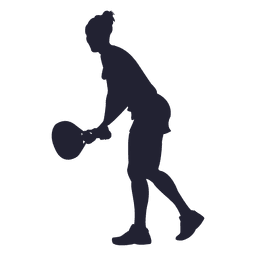 Weibliche Tennisspielerin Silhouette 1 PNG-Design
