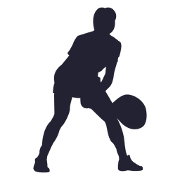 Female tennis player silhouette 2 Transparent PNG