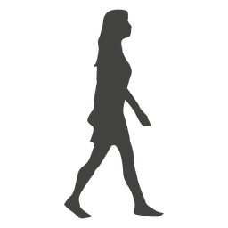 Mujer caminando silueta Diseño PNG