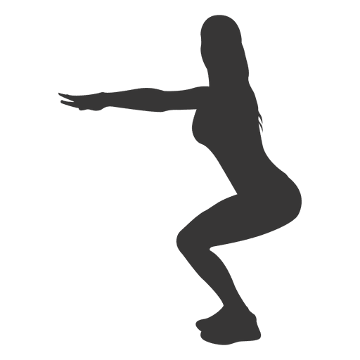 Female yoga practice silhouette PNG Design