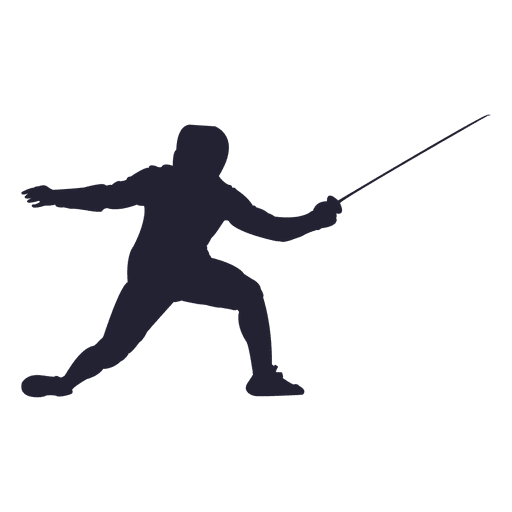 Fencing sport silhouette