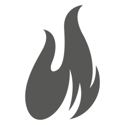 Feuerflammenschattenbildikone PNG-Design