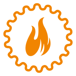 Fire wheel cion PNG Design