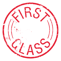 First class circle seal PNG Design