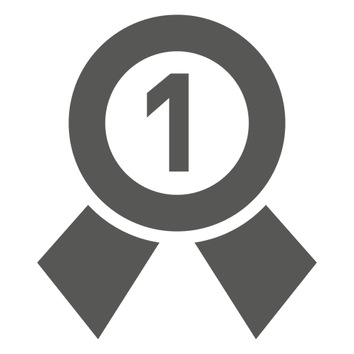 First place badge icon PNG Design