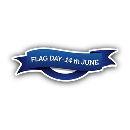 Insignia del día de la bandera Diseño PNG