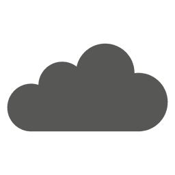 Icono de nube plana Transparent PNG