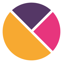Gráfico circular plano colorido Diseño PNG