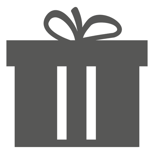 Icono de caja de regalo plana Diseño PNG