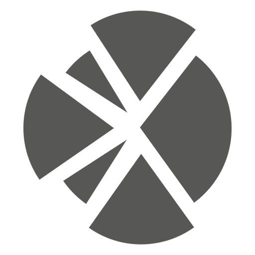 Flaches Kreisdiagrammsymbol PNG-Design