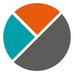 Flat piechart infographic PNG Design