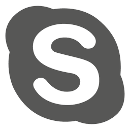 Logotipo plano de skype Transparent PNG