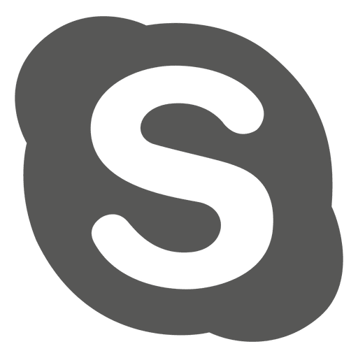 Flaches Skype-Logo PNG-Design