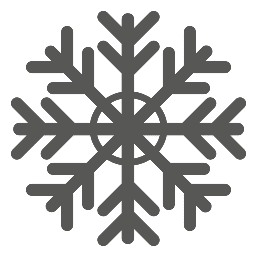 Flat snowflake icon