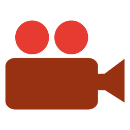 Flaches Videokamerasymbol PNG-Design