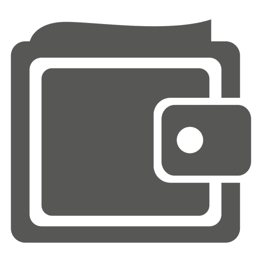 Flat wallet icon PNG Design