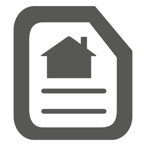 Icono de casa de papel volteado Diseño PNG
