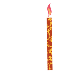 Vela de aniversário floral Desenho PNG