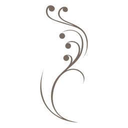 Blumenkalligraphieverzierung PNG-Design
