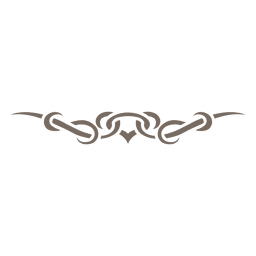 Ornamento de divisor encaracolado floral Desenho PNG