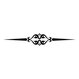 Divisória de curvas florais Desenho PNG
