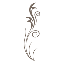 Decoração de ornamento floral em cinza Desenho PNG