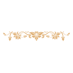 Adorno floral divisor 4 Diseño PNG