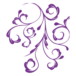 Remolinos de adornos florales Diseño PNG