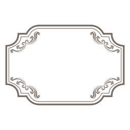 Floral verzierten rechteckigen Rahmen PNG-Design