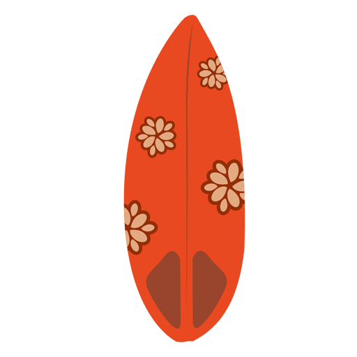 Floral printed surfboard PNG Design