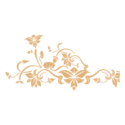 Decoração floral com redemoinhos 5 Desenho PNG