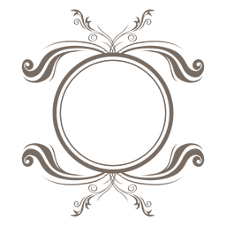 Blumenwirbel elliptischer Rahmen PNG-Design