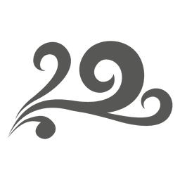 Floral swirls icon PNG Design