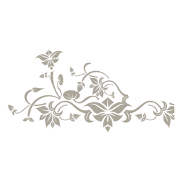 Ornamento Floral Redemoinhos 16 Desenho PNG